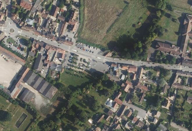 Vue aérienne Marché de la Queue-les-Yvelines, La Queue-les-Yvelines