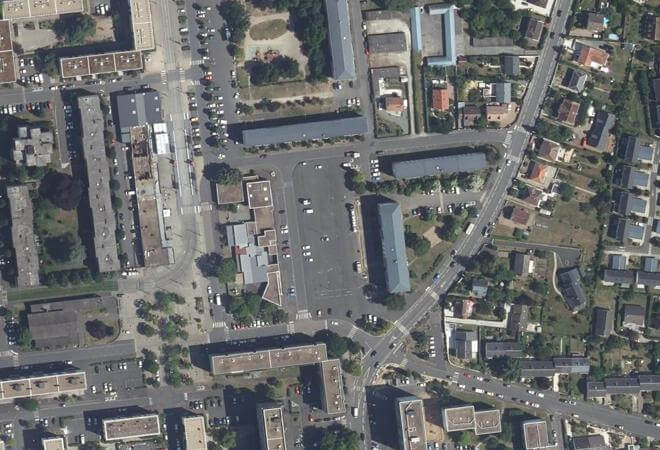 Vue aérienne Marché de la Rabière, Joué-lès-Tours