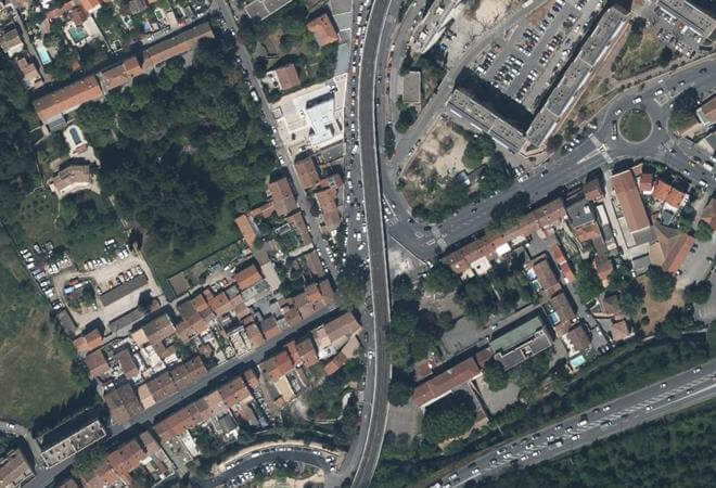 Vue aérienne Marché de La Rose, Marseille