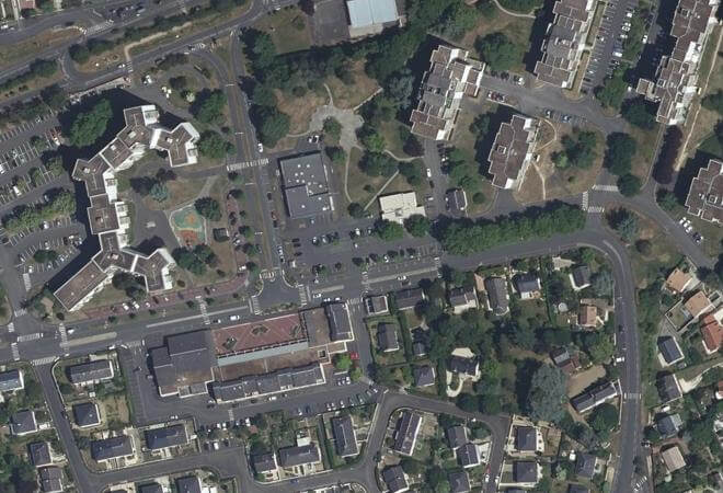 Vue aérienne Marché de la Valée Violette, Joué-lès-Tours