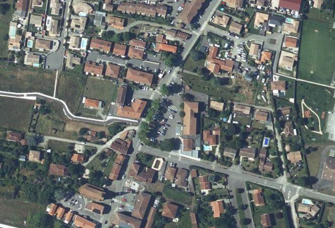 Vue aérienne Marché de Labastidette, Labastidette