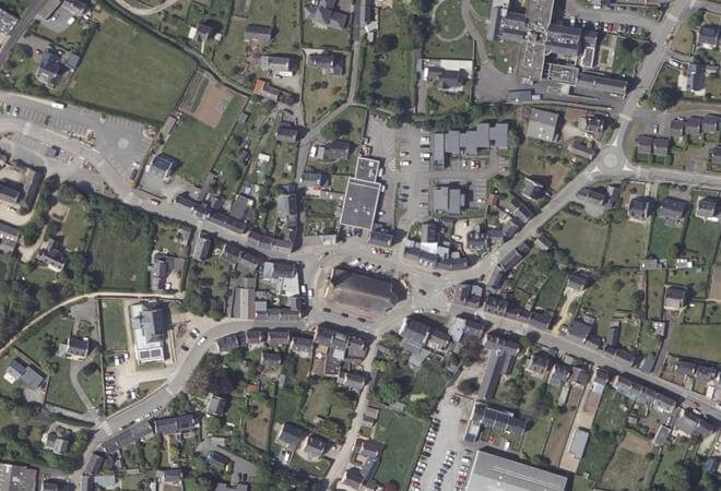 Vue aérienne Marché de Landéda, Landéda