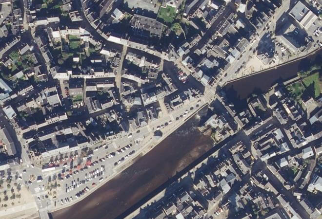 Vue aérienne Marché de Landerneau, Landerneau