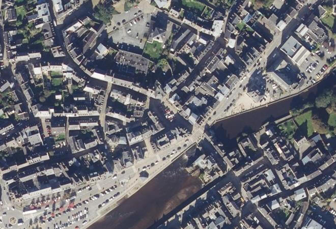 Vue aérienne Marché de Landerneau, Landerneau