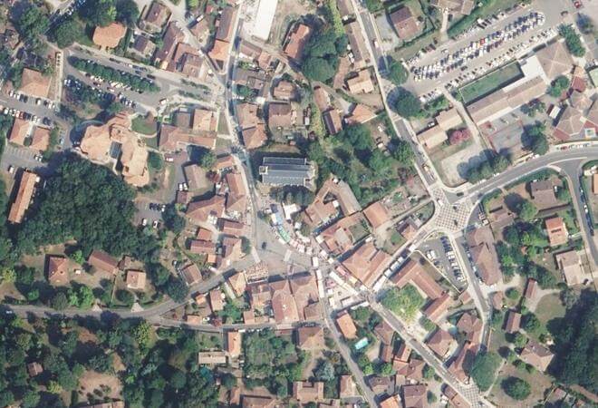 Vue aérienne Marché de Léon, Léon