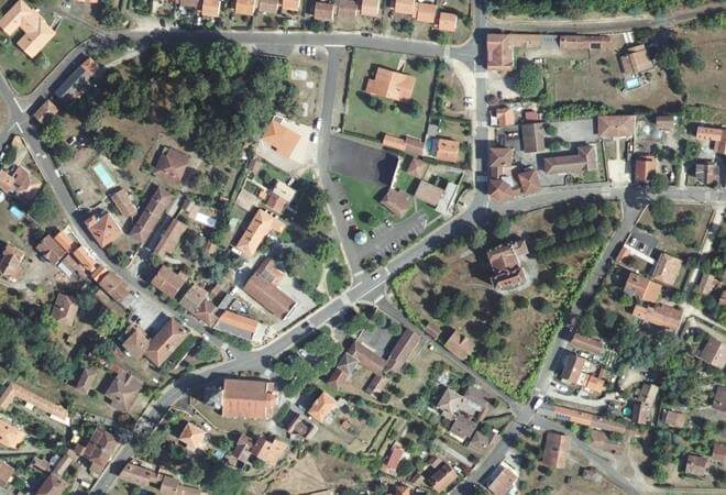 Vue aérienne Marché de Lesperon, Lesperon