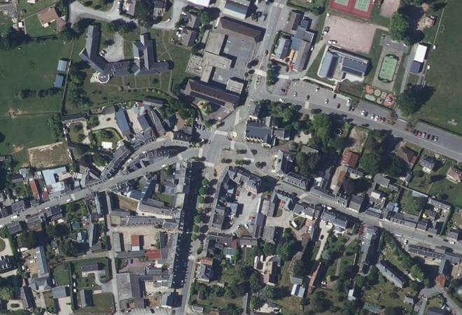 Vue aérienne Marché de Lieurey, Lieurey