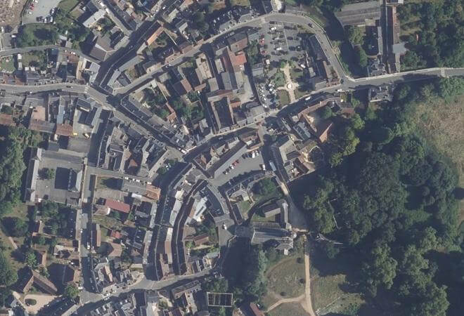 Vue aérienne Marché de Lignières, Lignières