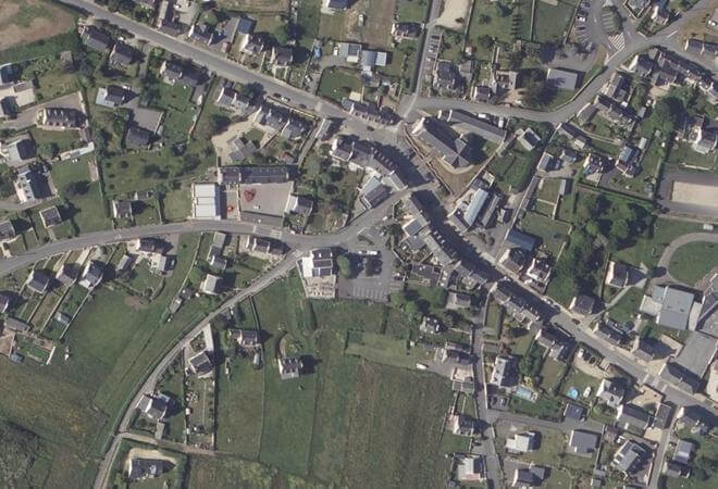 Vue aérienne Marché de Lilia, Plouguerneau