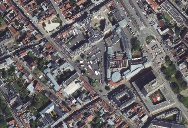 Vue aérienne Marché de Lille, Lille