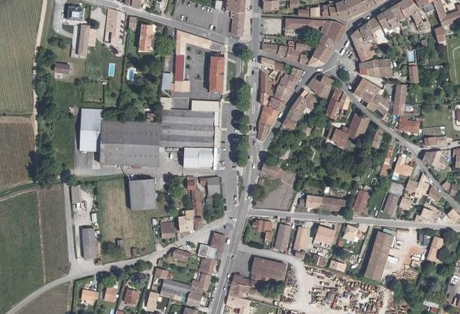 Vue aérienne Marché de Listrac-Médoc, Listrac-Médoc