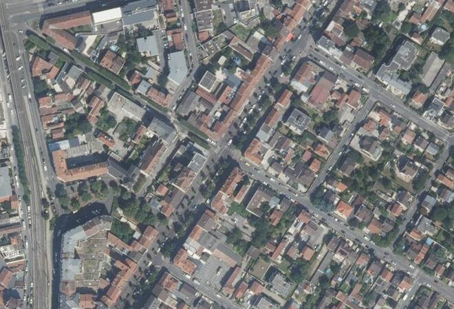 Vue aérienne Marché de Livry-Gargan, Livry-Gargan