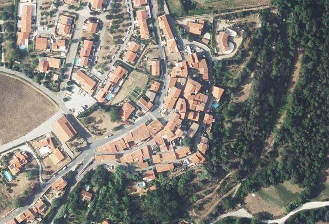Vue aérienne Marché de Los Masos, Los Masos