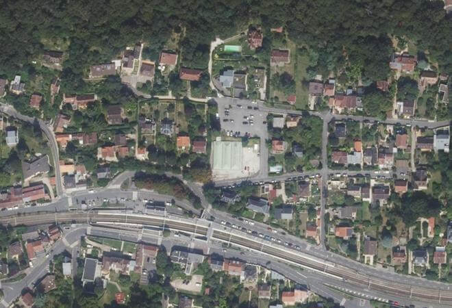 Vue aérienne Marché de Lozère, Palaiseau