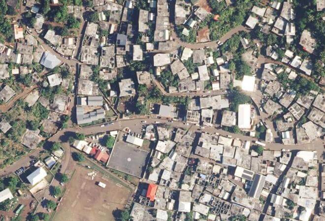 Vue aérienne Marché de M'Tsangamouji, M'Tsangamouji