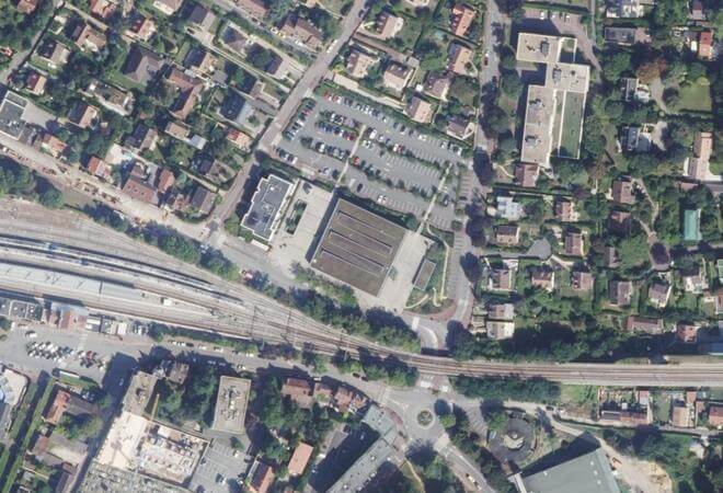 Vue aérienne Marché de Marly-Le-Roi, Marly-le-Roi