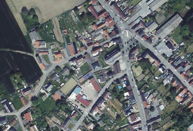 Vue aérienne Marché de Maulde, Maulde