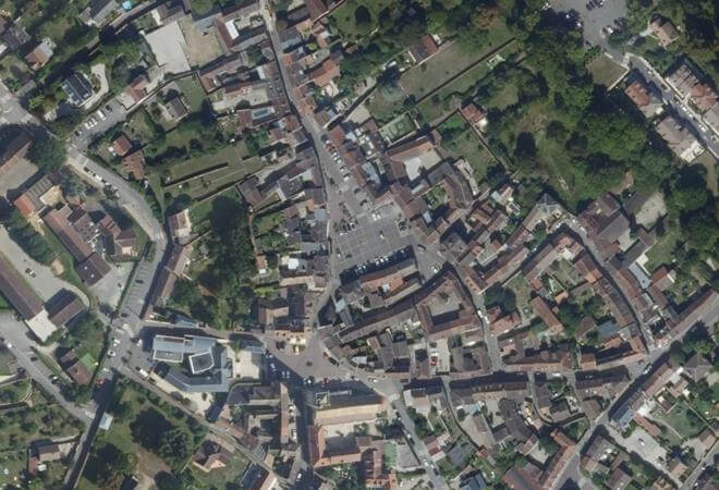 Vue aérienne Marché de Maule, Maule
