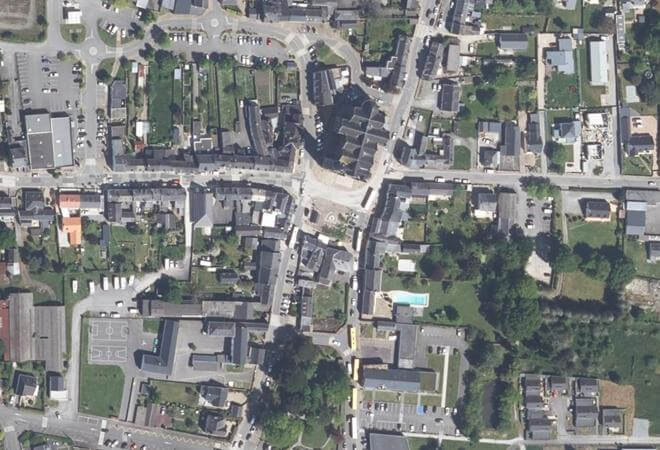 Vue aérienne Marché de Missillac, Missillac