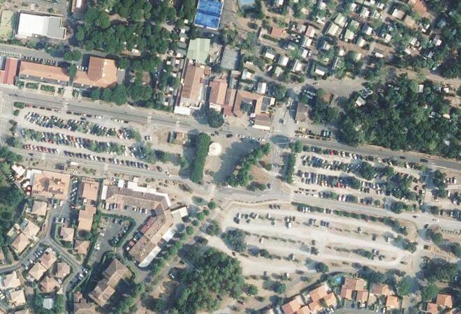 Vue aérienne Marché de Moliets-et-Maa, Moliets-et-Maa