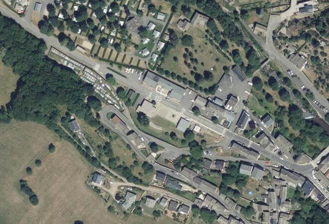 Vue aérienne Marché de Mont Lozère et Goulet, Mont Lozère et Goulet