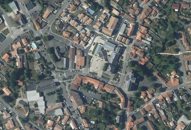 Vue aérienne Marché de Montaigu-Vendée, Montaigu-Vendée