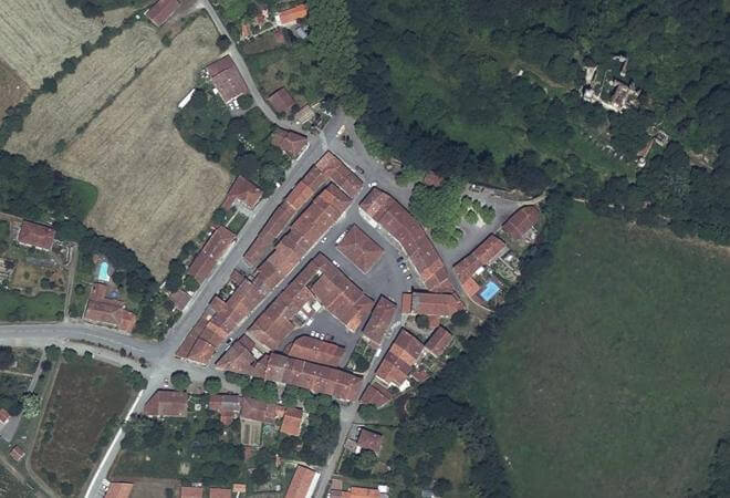 Vue aérienne Marché de Montbrun-Bocage, Montbrun-Bocage