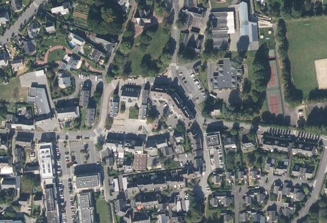 Vue aérienne Marché de Montgermont, Montgermont