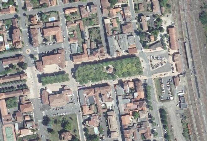 Vue aérienne Marché de Morcenx, Morcenx-la-Nouvelle