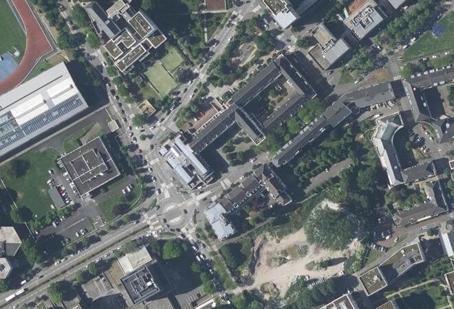Vue aérienne Marché de Nantes, Nantes