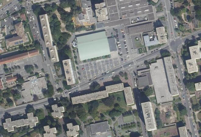 Vue aérienne Marché de Neuilly-sur-Marne, Neuilly-sur-Marne