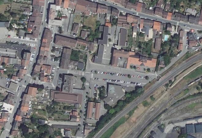 Vue aérienne Marché de Neuves-Maisons, Neuves-Maisons