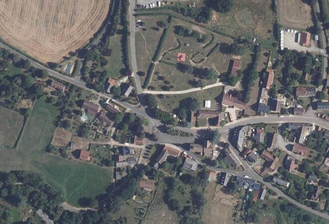 Vue aérienne Marché de Noël, Touchay