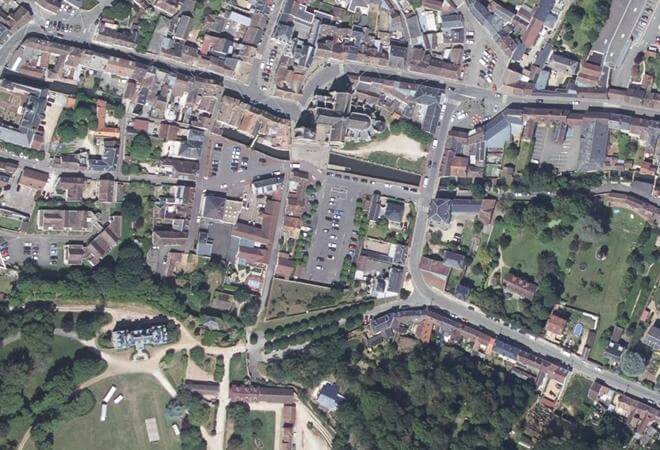 Vue aérienne Marché de Nogent-le-Roi, Nogent-le-Roi