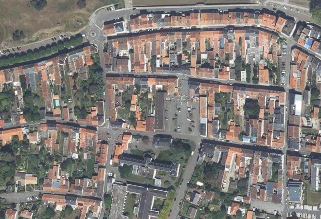 Vue aérienne Marché de Paimbœuf, Paimbœuf