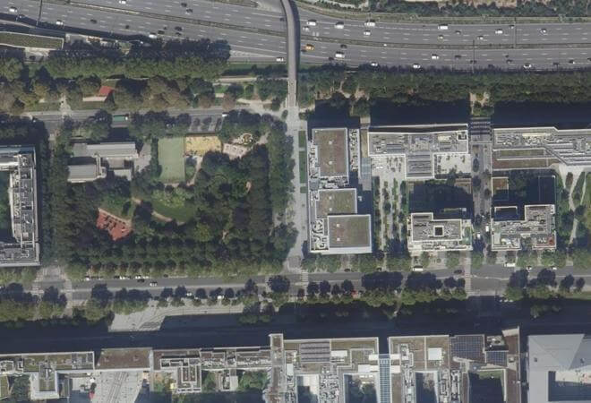 Vue aérienne Marché de Paris, Paris