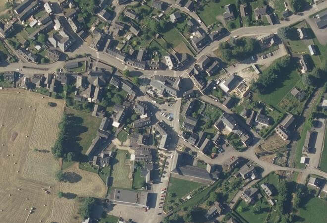 Vue aérienne Marché de Pays - Arrens-Marsous, Arrens-Marsous