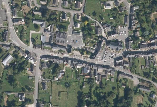 Vue aérienne Marché de Peillac, Peillac