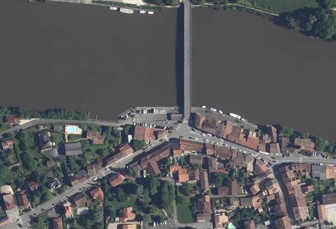 Vue aérienne Marché de Penne-d'Agenais, Penne-d'Agenais