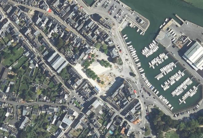Vue aérienne Marché de plein air, Le Croisic