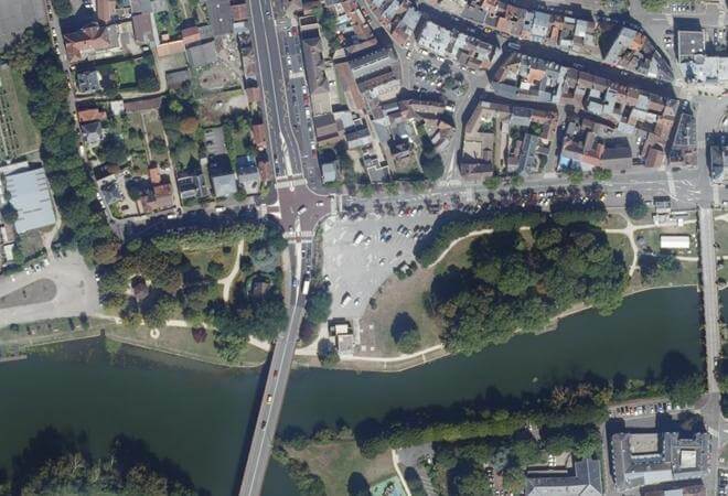 Vue aérienne Marché de plein vent, Meulan-en-Yvelines