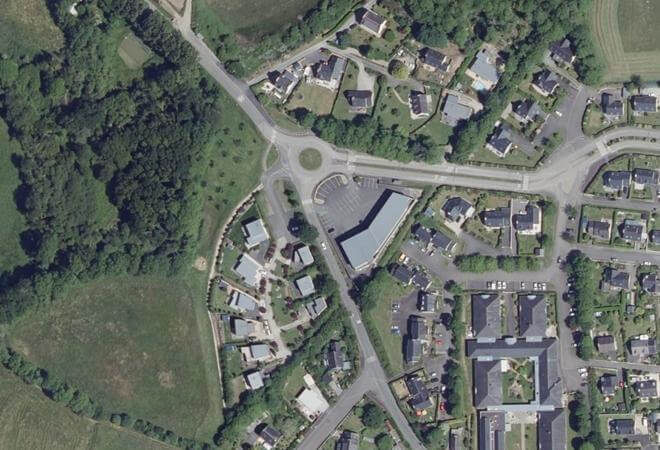 Vue aérienne Marché de Plomelin, Plomelin