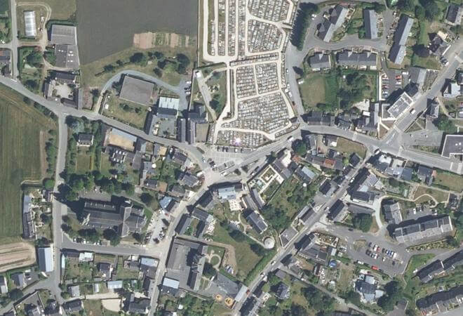 Vue aérienne Marché de Ploubazlanec, Ploubazlanec