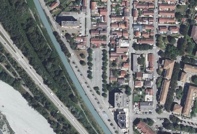 Vue aérienne Marché de Pont-de-Claix, Le Pont-de-Claix