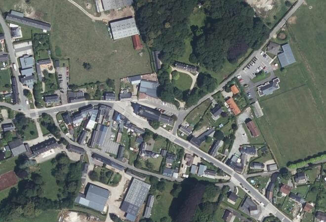 Vue aérienne Marché de Préaux, Préaux