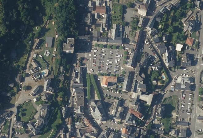 Vue aérienne Marché de producteurs - Argelès-Gazost, Argelès-Gazost