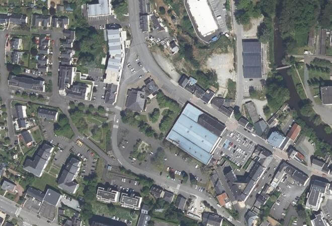 Vue aérienne Marché de producteurs, Pontchâteau
