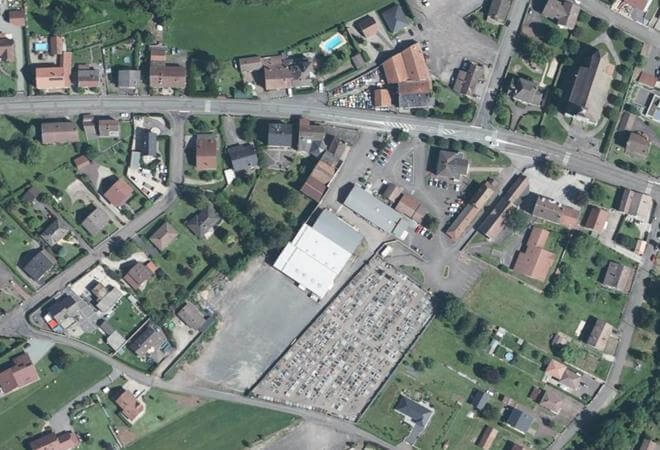 Vue aérienne Marché de Raddon-et-Chapendu, Raddon-et-Chapendu