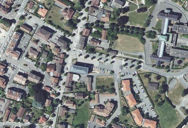 Vue aérienne Marché de Reignier-Ésery, Reignier-Ésery