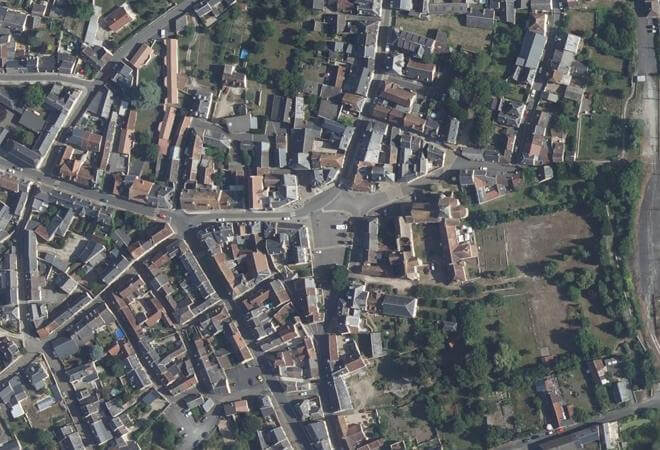 Vue aérienne Marché de Reuilly, Reuilly